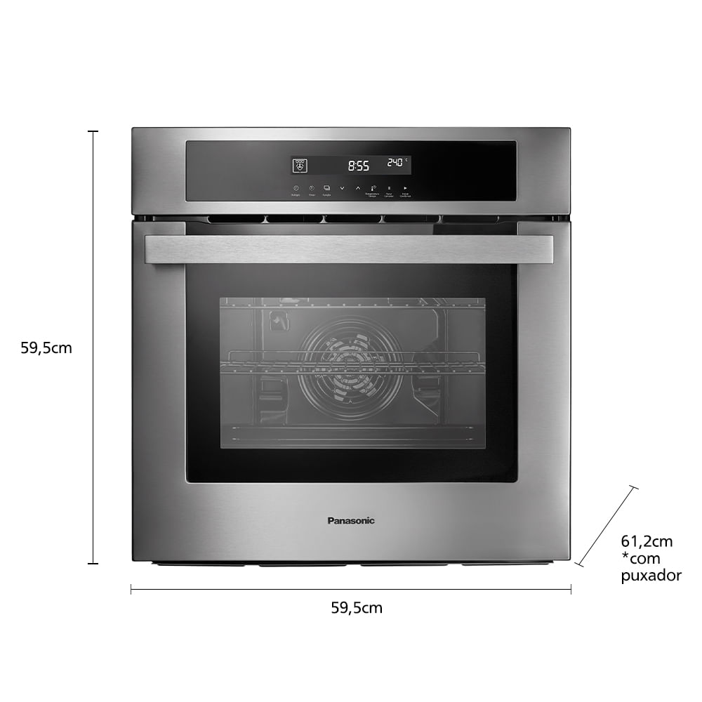 Forno Elétrico de Embutir Panasonic Multifunções 80L Inox - HL-CX668SRPK
