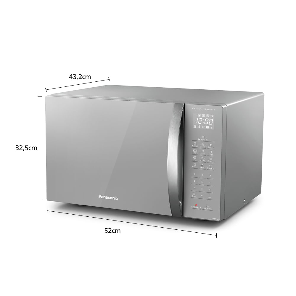 Microondas Panasonic Tecnologia Antibactéria AG 34L Inox - NN-ST67LSRU