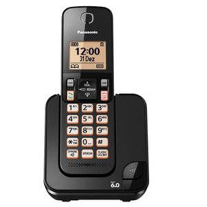 Telefone Sem Fio Panasonic Com Viva Voz Preto KX-TGC350LBB