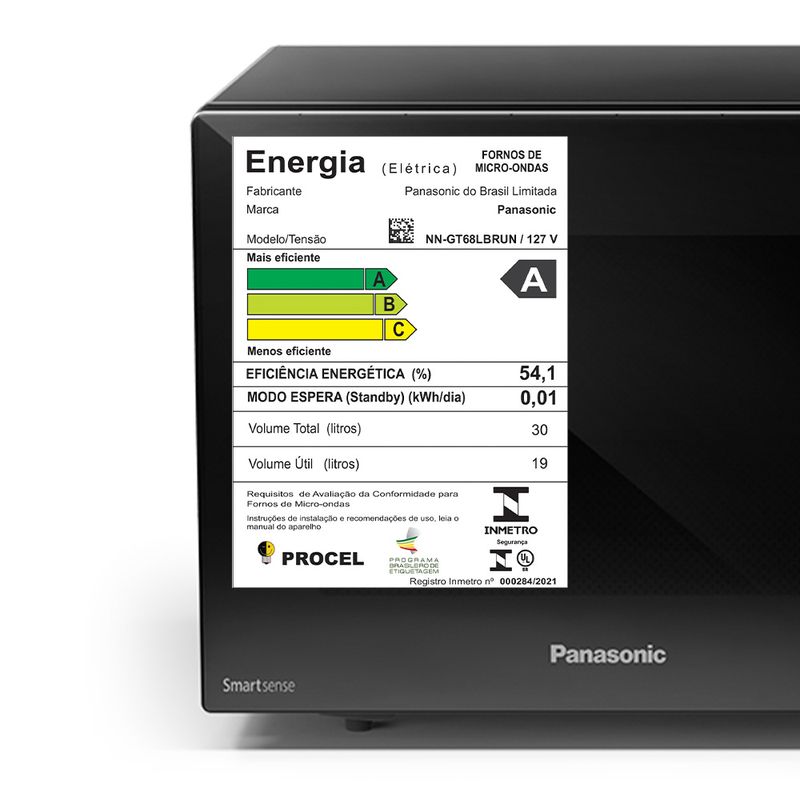 Micro-ondas Panasonic 30l 900W Preto GT68LBRU