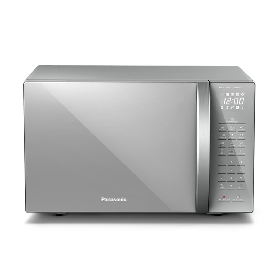 Microondas Panasonic Tecnologia Antibactéria AG 34L Inox - NN-ST67LSRU Menor preço em Microondas Panasonic Tecnologia Antibactéria AG 34L Inox - NN-ST67LSRU