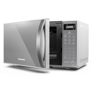 Microondas Panasonic Tecnologia Pega Fácil 21L Branco Espelhado - NN-ST27LWRU