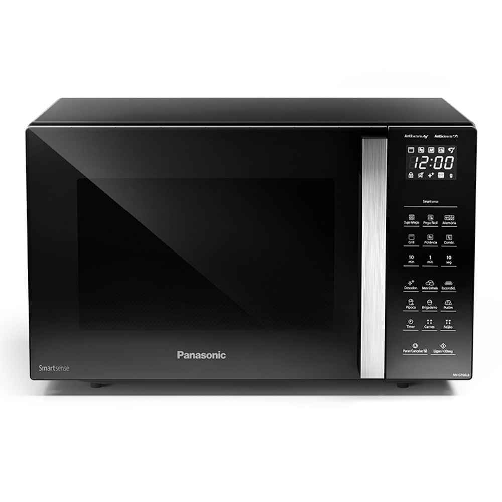 Microondas Panasonic Com SmartSense e Dupla Refeição 30L Preto - NN-GT68LBRU Menor preço em Microondas Panasonic Com SmartSense e Dupla Refeição 30L Preto - NN-GT68LBRU
