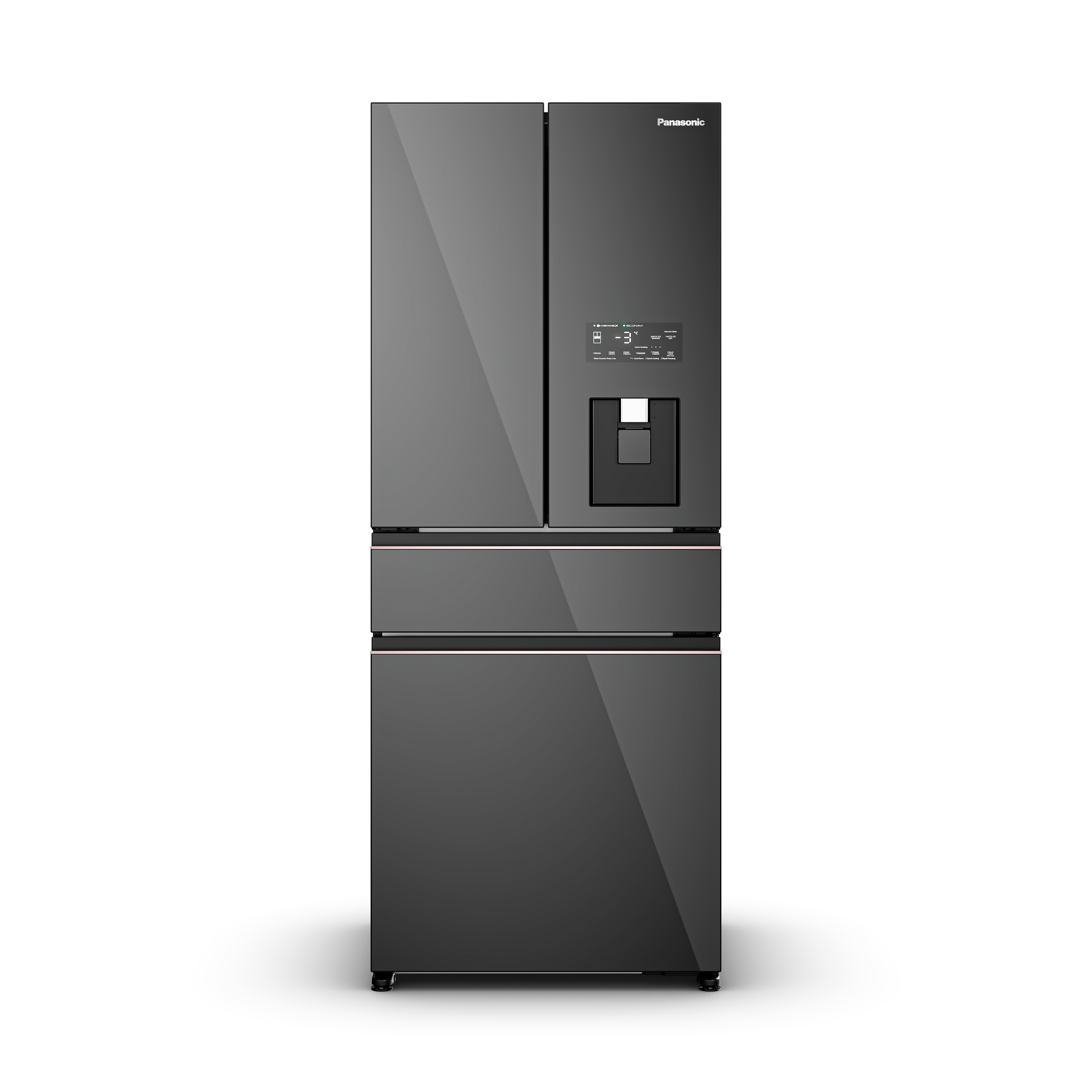 Geladeira Panasonic DB69 Prime+ edition UniqGlass French Door Frost Free 540L Inverter A - NR-DB69GVWB
