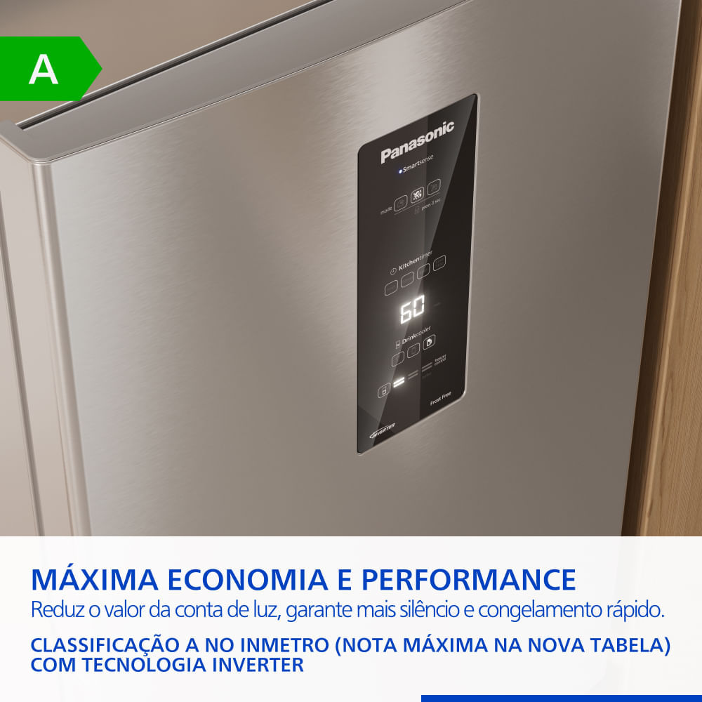 Geladeira Panasonic BB64 Aço Escovado Frost Free 475L - Loja