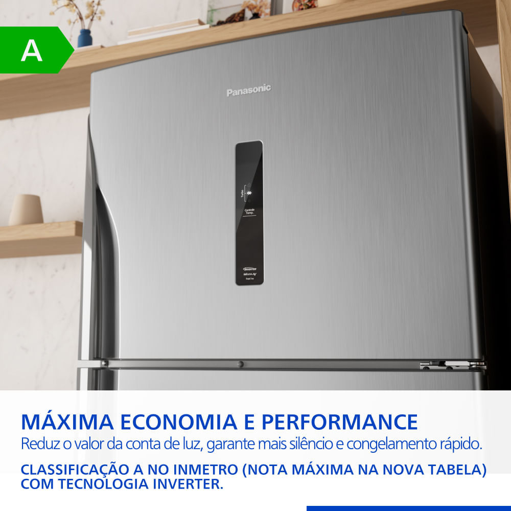 Geladeira Panasonic 446L Frost Free Inverter A NR-BT58PV3X - Loja