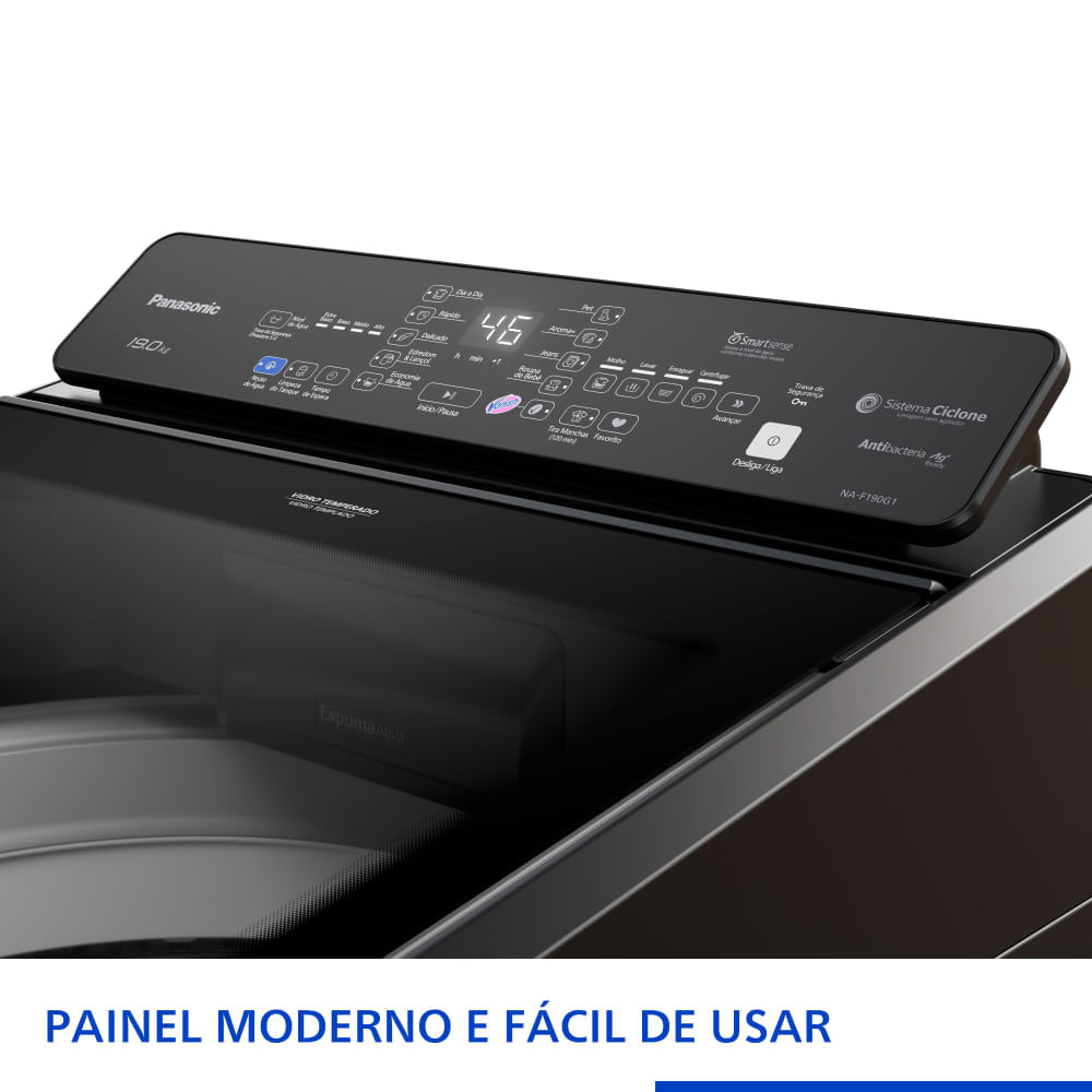 Máquina de Lavar Panasonic NA-F190G1B 19KG - Loja Online Panasonic