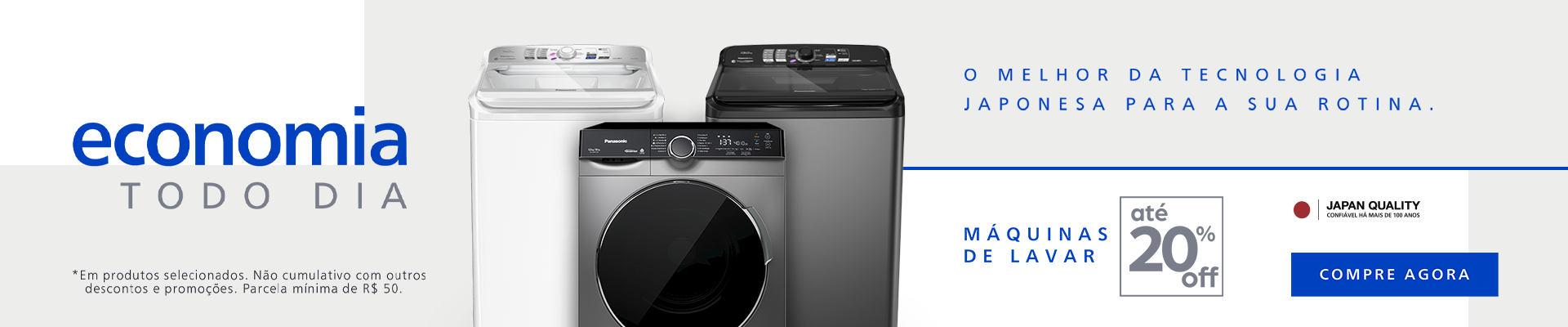 Renove sua lavanderia com produtos Panasonic