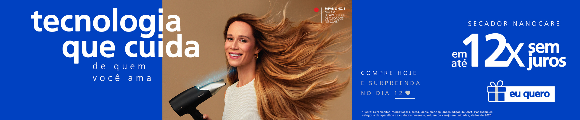 Secador de cabelo na promoção