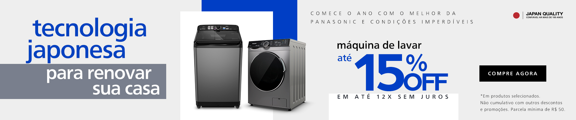 Renove sua lavanderia com produtos Panasonic